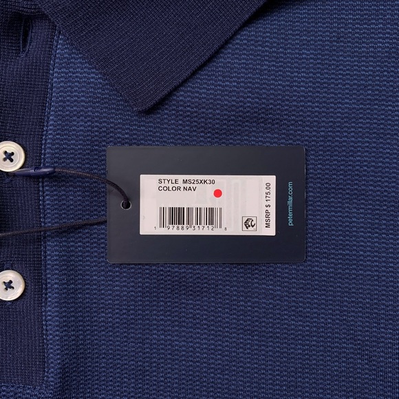 PETER MILLAR Crown Crafted Barnes Short Sleeve Cotton Blend Polo Shirt XXL NWT - Picture 6 of 7